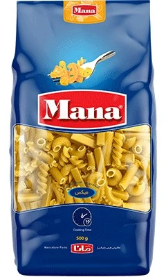 فرمی 500 گرمی میکس ساده مانا(20عددی) 1 فروش عمده ماکارونی مانا
